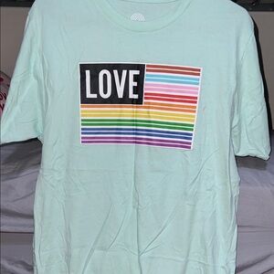 Mint Green Love Graphic T-Shirt